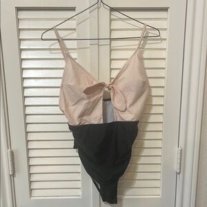 Cupshe Black and White Swimsuit with Adjustable Straps